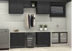 Armário de Cozinha Aéreo Preto Multiúso Itatiaia Smart - 2 Portas